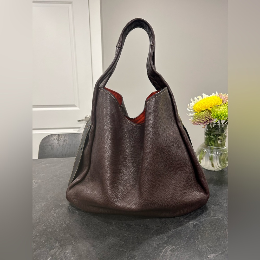 Coach Pebbled Leather Hobo Bag in Deep Plum - Picture 2 of 12